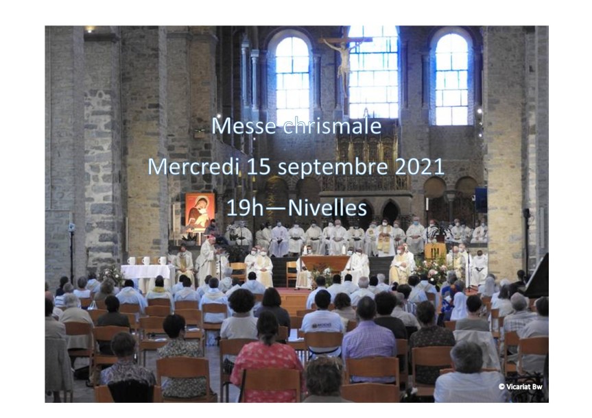 Messe chrismale à Nivelles le 15&nbsp;septembre