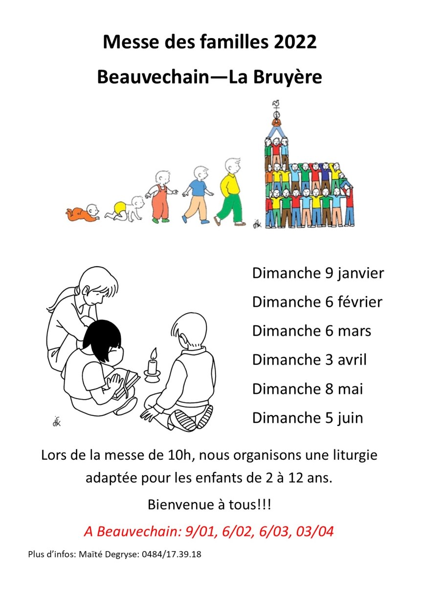 Les messes des familles démarrent à Beauvechain-La&nbsp;Bruyère